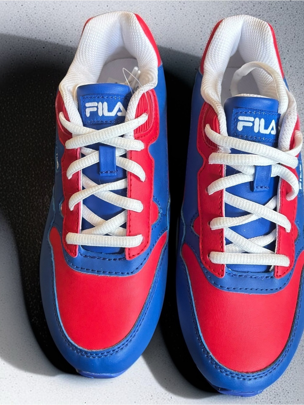 Fila Red and Blue Low-Top Sneakers